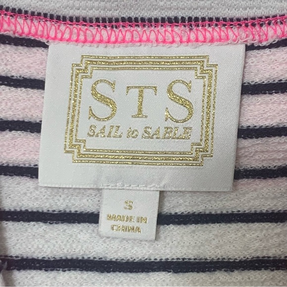 Sail to Sable STS stripped embroidered long sleeve tunic size S nautical - Picture 6 of 12